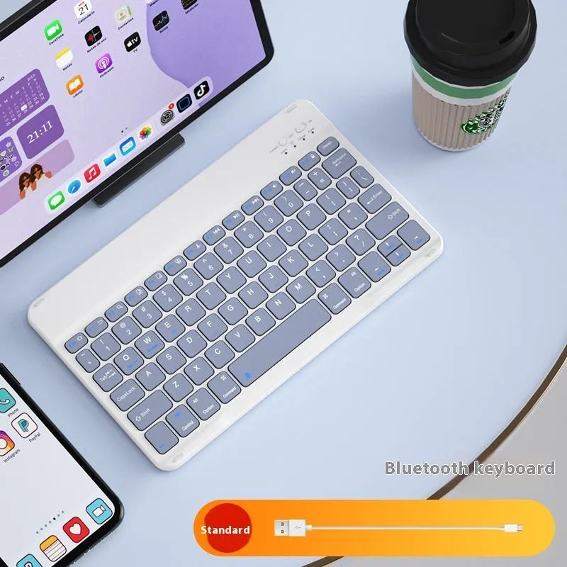 Bluetooth keyboard for Android tablets in multiple colours including white, green, and pink