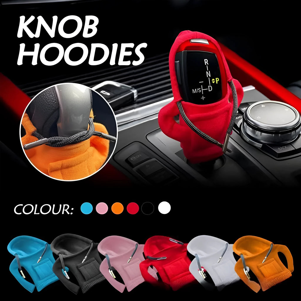 Dutch velvet car gear handle sleeve cover shown in various colours including black, red, blue, and pink.