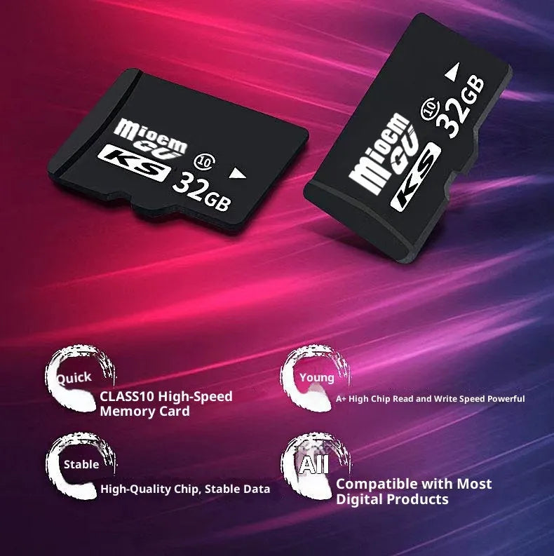 32GB TF memory card C10 high-speed black plastic casing for mobile phone camera SLR and driving recorder
