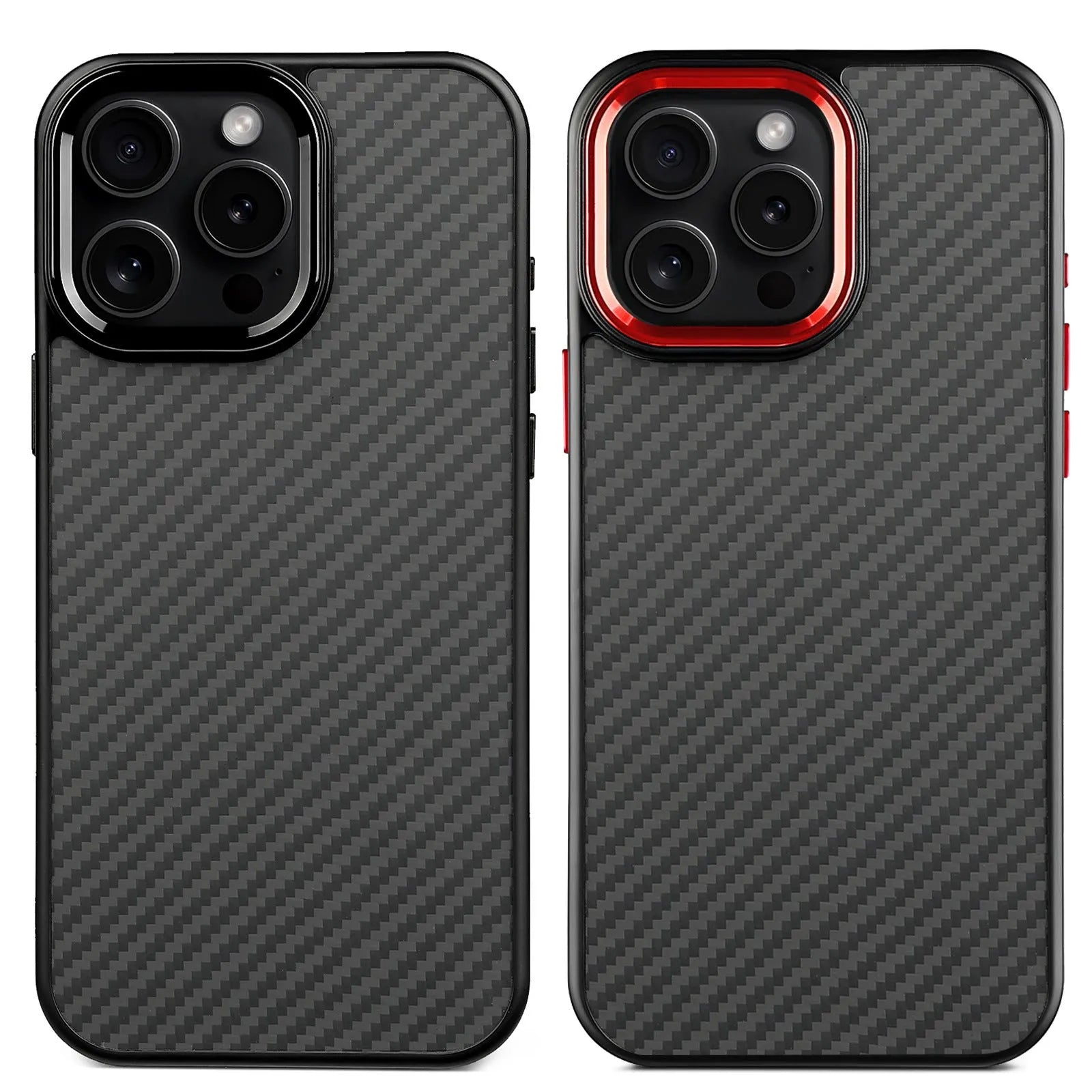 Green metal frame carbon fibre Kevlar phone case for iPhone 12 Pro