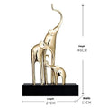 Fortune Bring Elephant resin decorative ornament in a choice of metallic gold, silver, or retro colour finishes.