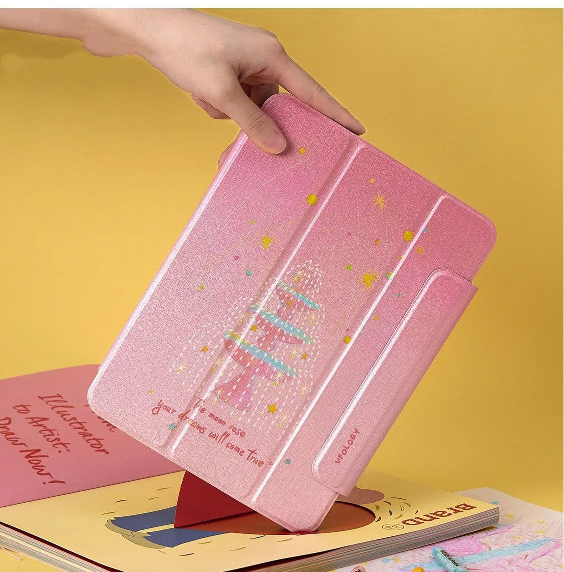 Magnetic suction flat plate shell protective sleeve for iPad Air5 and iPad Air4 10.9 inch in imitation leather