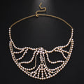 Geometric alloy festival mask with rhinestone patchwork in silver metallic finish