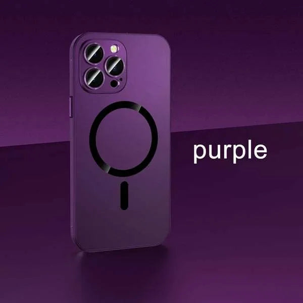 Aluminium alloy frame iPhone case showing magnetic snap closure and camera lens protection