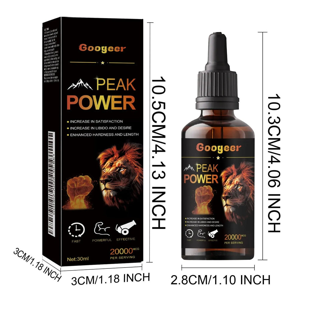 Googeer Peak Power Liquid Energy Supplement 30ml bottle for adult health energy support