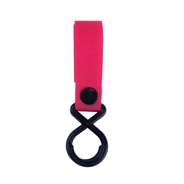 Nylon luggage hook in one of 18 available colours, including black, red, blue, and green variants