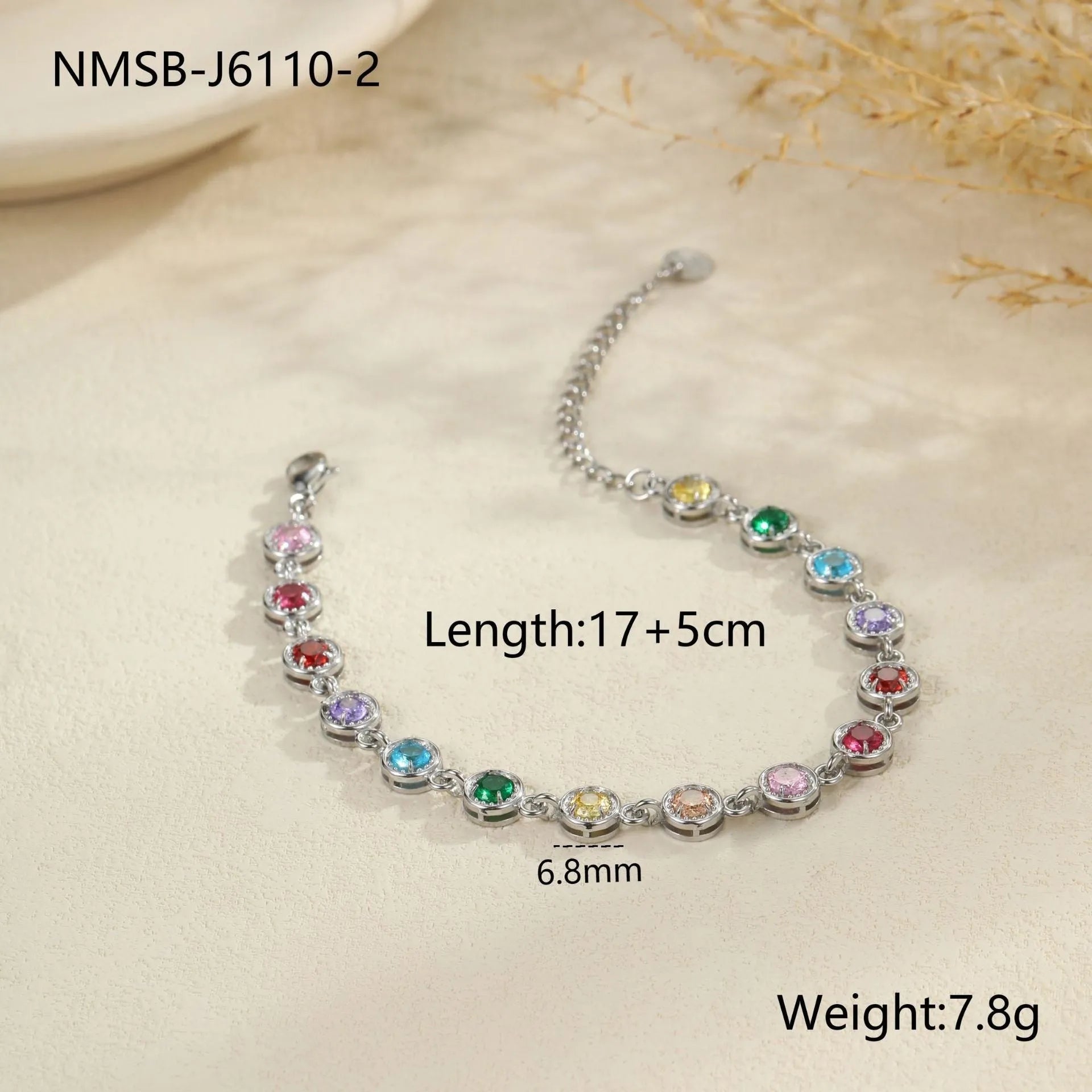 Women's geometric stainless steel bracelet with electroplated gold or silver finish in heart, circular, or square styles.