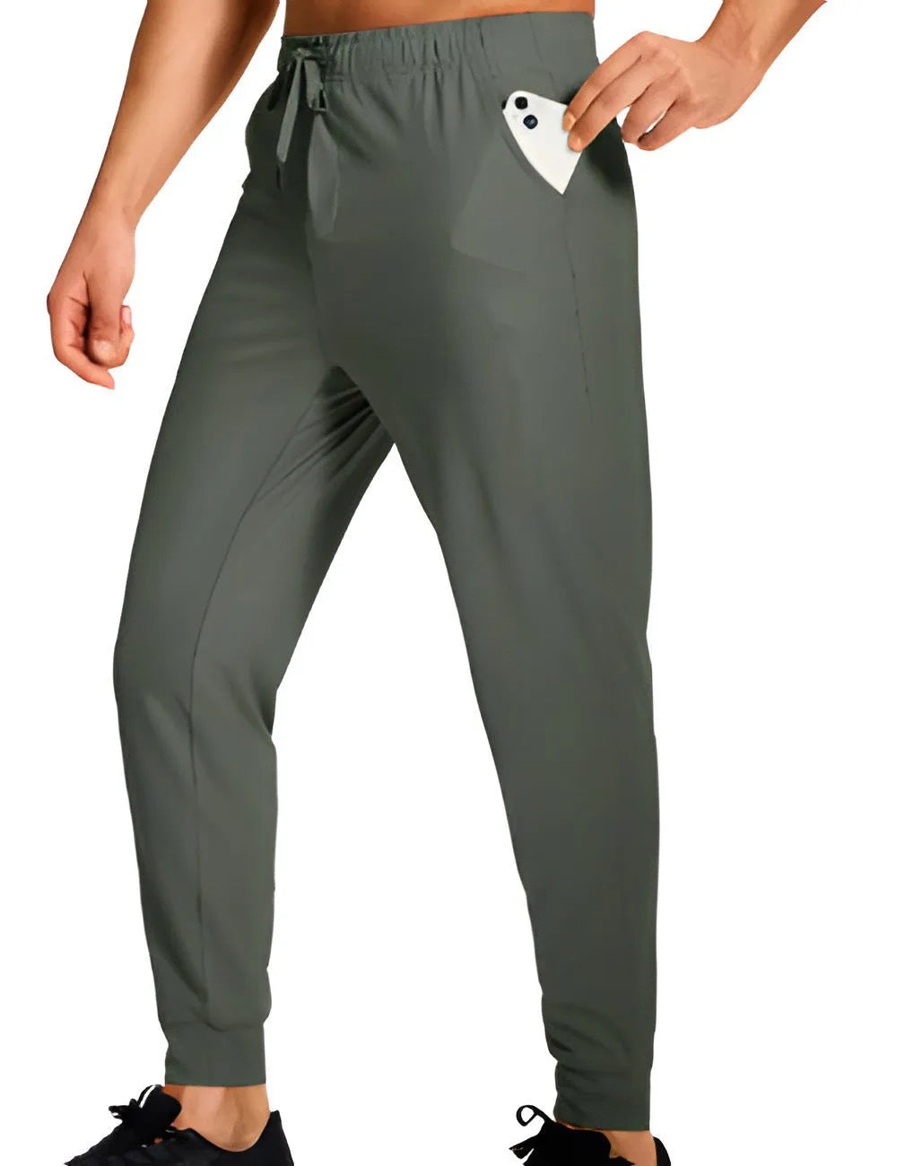 Men's loose fit casual trousers in polyester fabric available in multiple solid colours and sizes