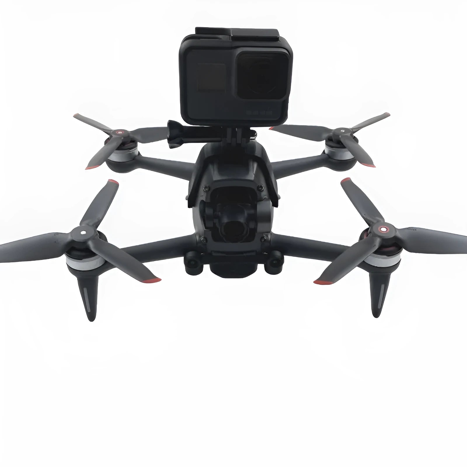 3D printed action camera expansion bracket with soft sponge contact surface for FPV drone mounting