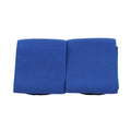 Red elastic rubber shin guard strap band for football sports, dimensions 25cm by 6.5cm.