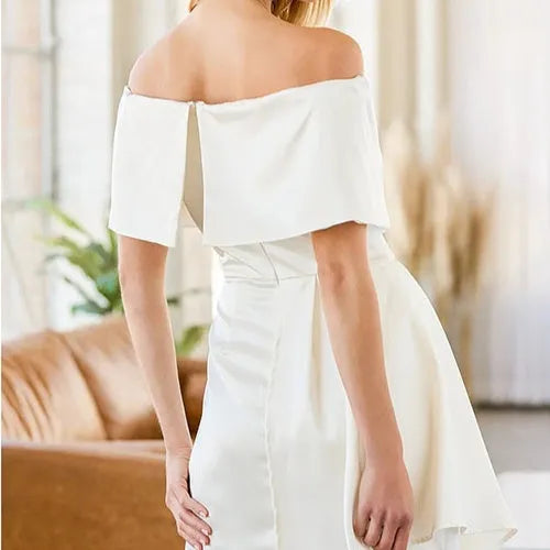 Women's matcha green off-shoulder strapless dress with high waist and lace-up back