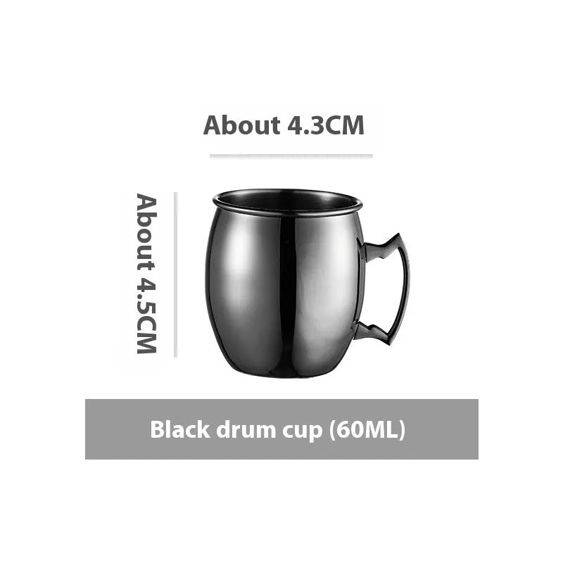 Copper plated stainless steel Moscow mule cup in a choice of hammered or smooth finish and multiple colours.