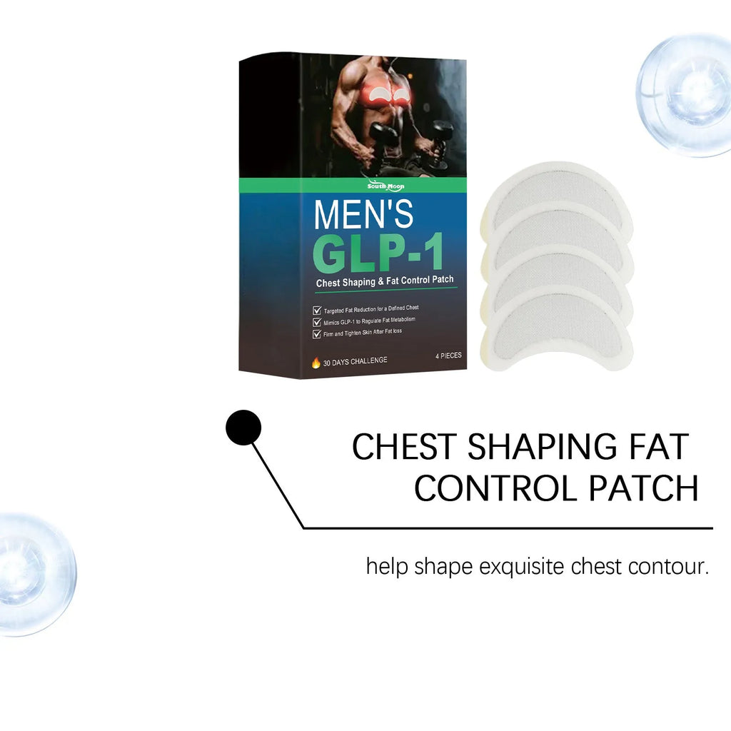 Men's Figure Control Patch Gentle Compact Body Shaping Patch with Mugwort Root Ginger Centella Asiatica for Targeted Use 4 Pieces Net Content