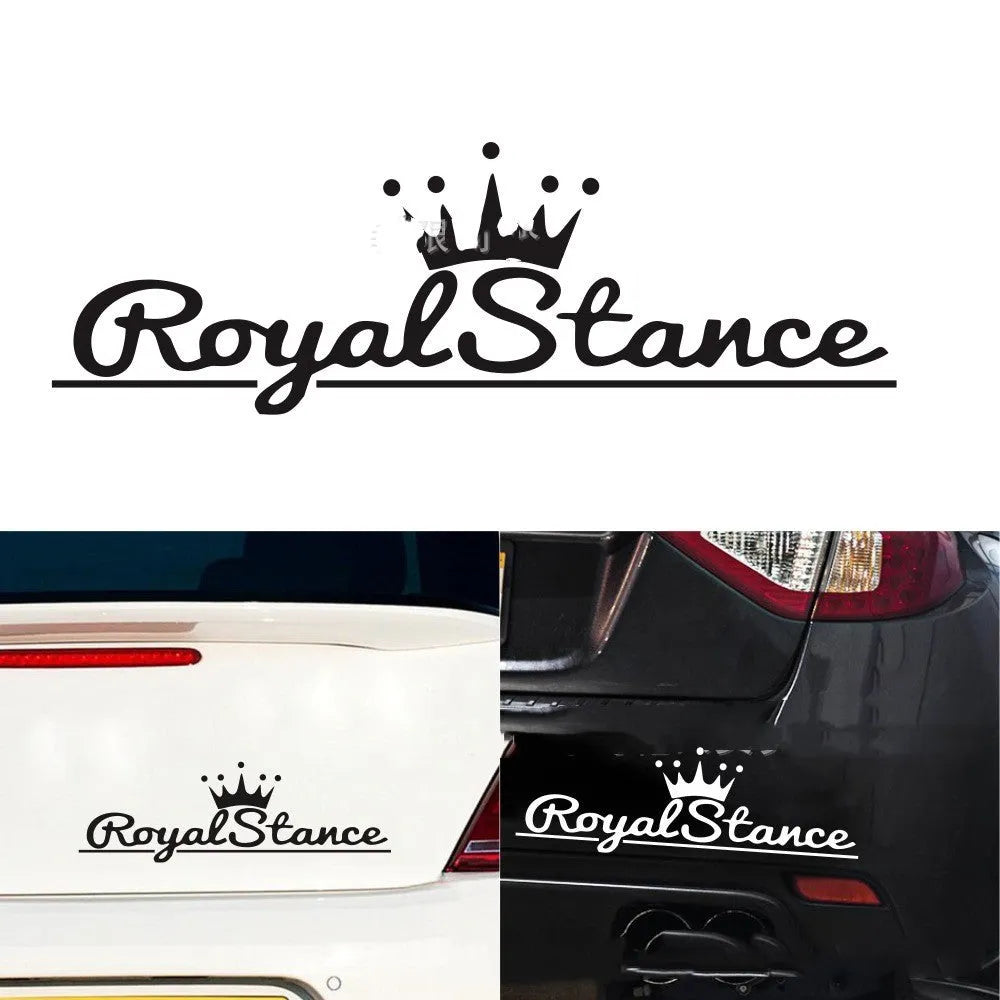 Reflective crown pattern car window sticker measuring 30cm by 12cm in colourful vinyl