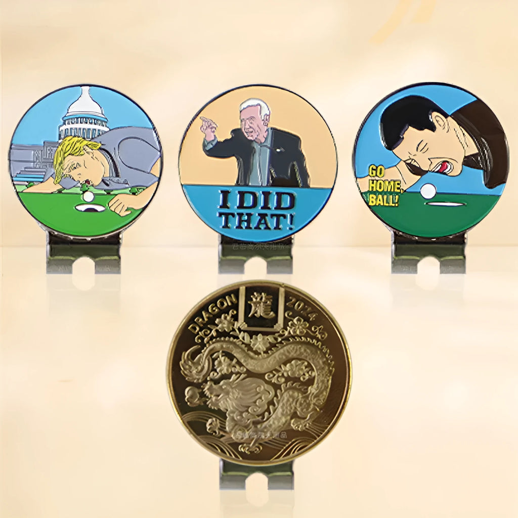 Zinc alloy golf hat clip with engraved personalised design options