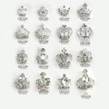 Diamond-encrusted pearl crown nail decoration from Princess Series in alloy square pattern