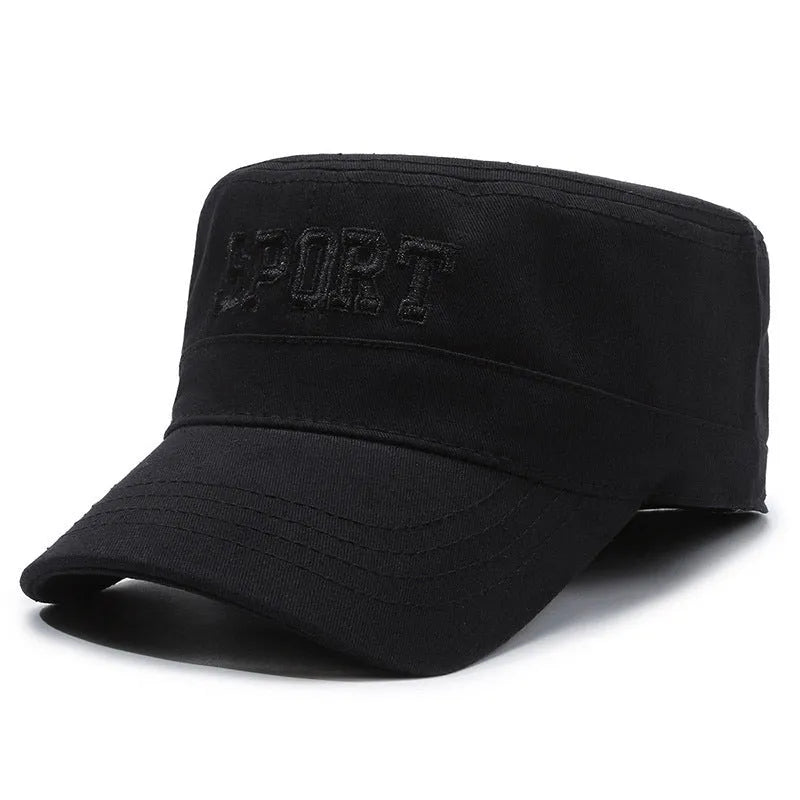 Men's adjustable cotton peaked cap with dome crown in multiple colour options