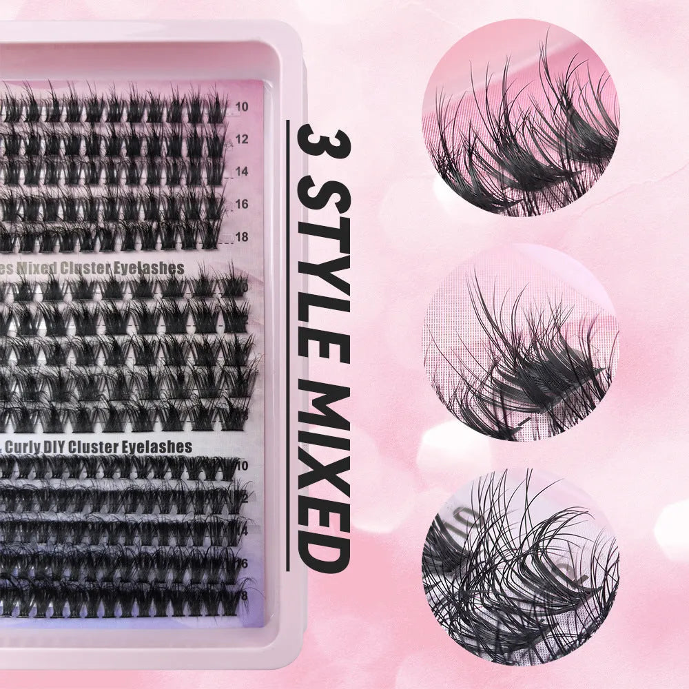 Creative large capacity messy eyelash mixed box measuring 13.7cm with multiple specification options