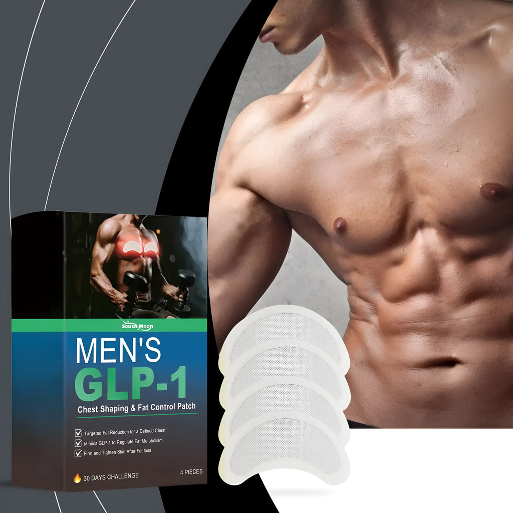 Men's Figure Control Patch Gentle Compact Body Shaping Patch with Mugwort Root Ginger Centella Asiatica for Targeted Use 4 Pieces Net Content
