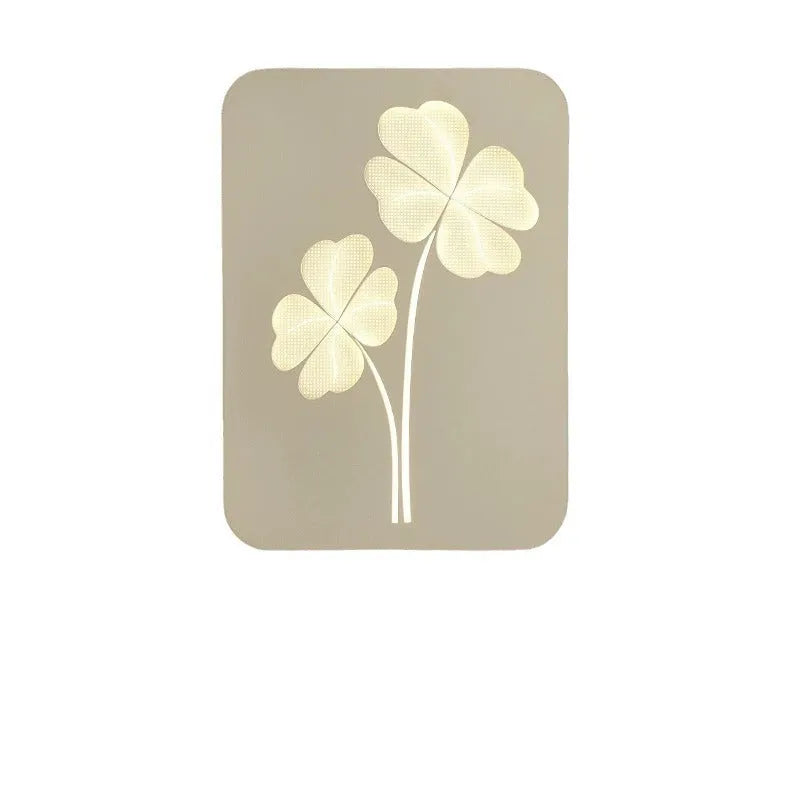 Modern tricolour LED bedside lamp with decorative motifs in white or pink finishes