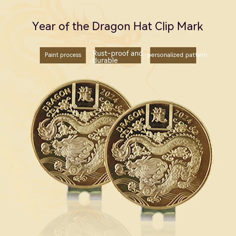 Zinc alloy golf hat clip with engraved personalised design options