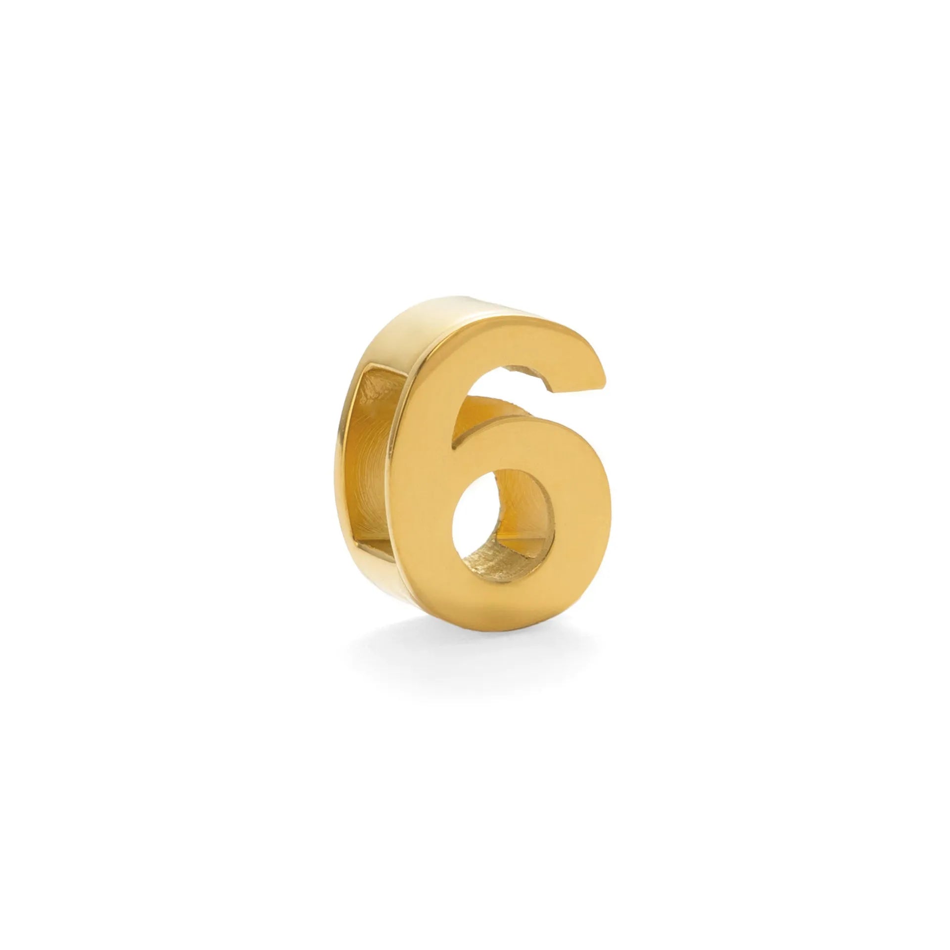 Gold and silver titanium steel initial number necklace with alphabet and number pendants on a 40.5cm chain.
