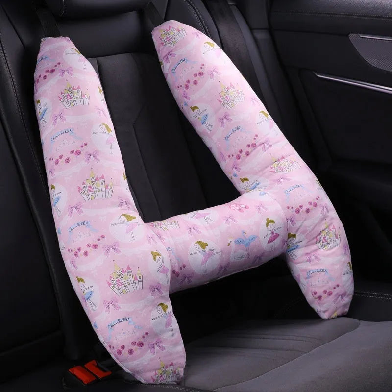 55x70cm car headrest sleeping pillow with pearl cotton filling in child-friendly patterns