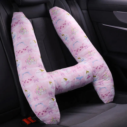 55x70cm car headrest sleeping pillow with pearl cotton filling in child-friendly patterns