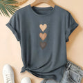 Women's dark grey cotton t-shirt with Chinese art retro style printing on the front.