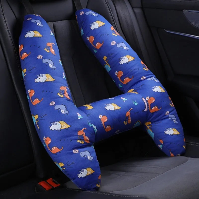 55x70cm car headrest sleeping pillow with pearl cotton filling in child-friendly patterns