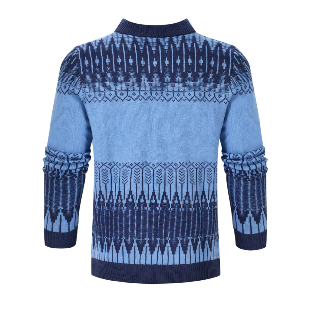 Men's cotton-blend knitted pullover sweater available in multiple sizes and styles