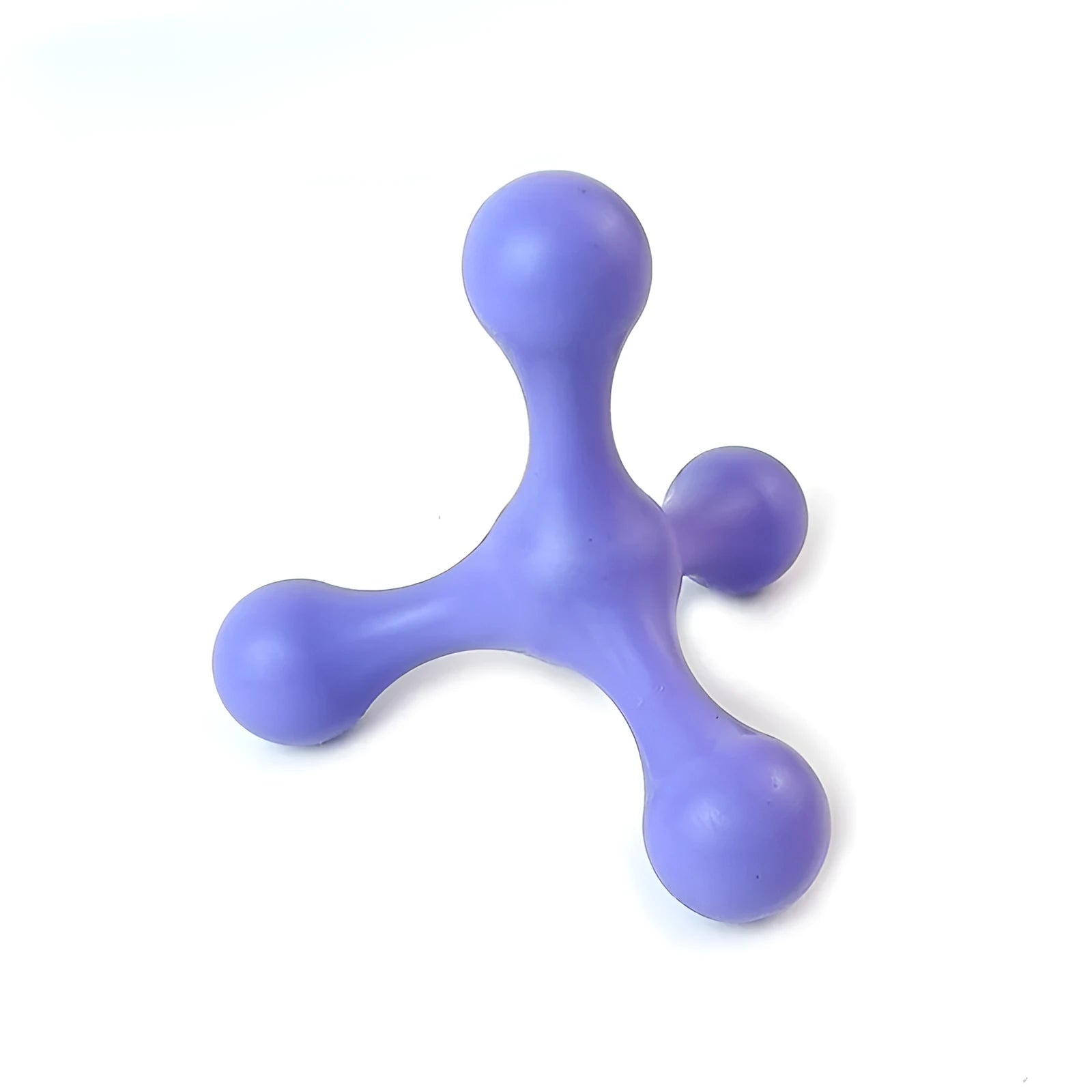 Silicone puppy chew toy with three legs in assorted colours for small and medium dogs