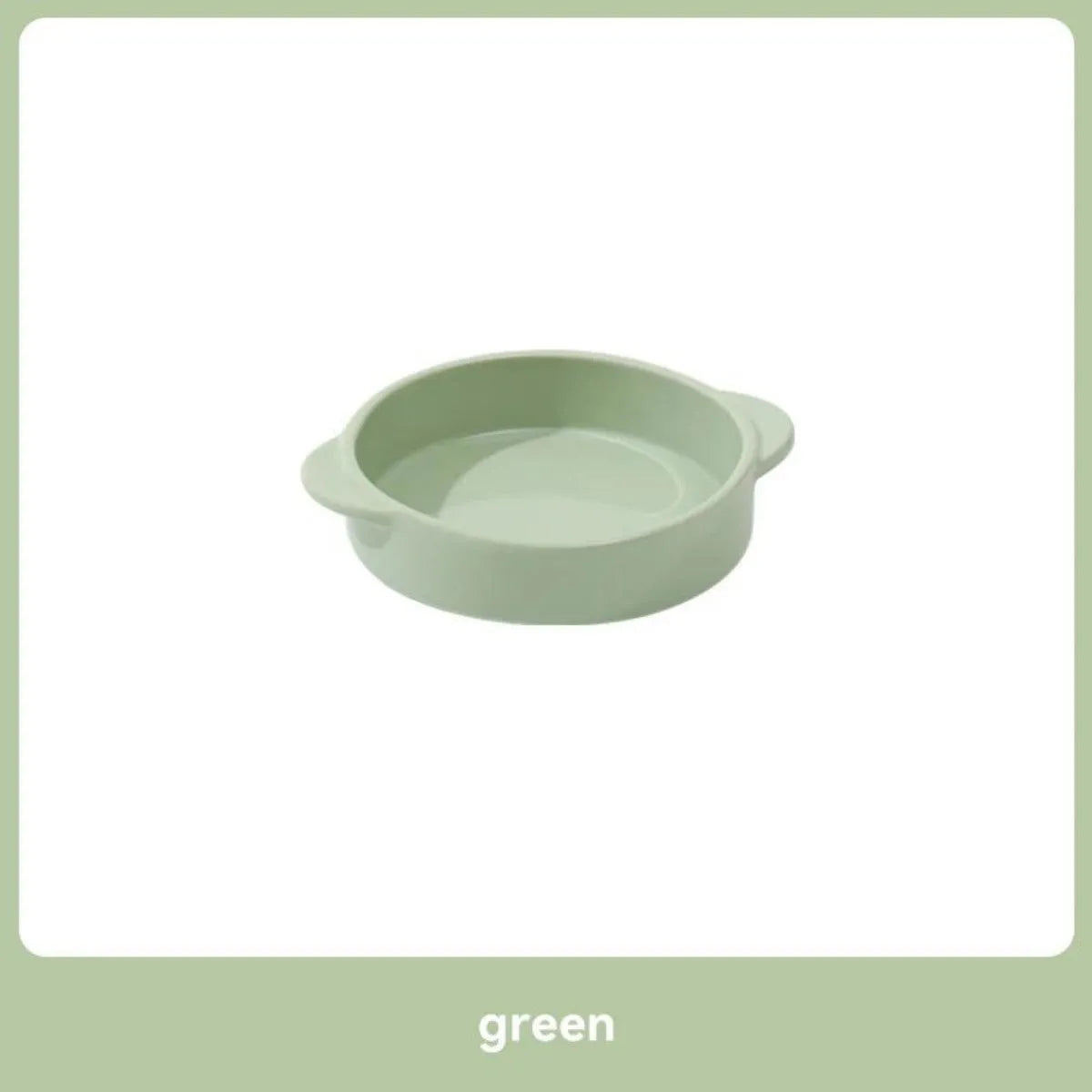 Metal cat bowl with ceramic base and high legs in green colour for cervical spine protection