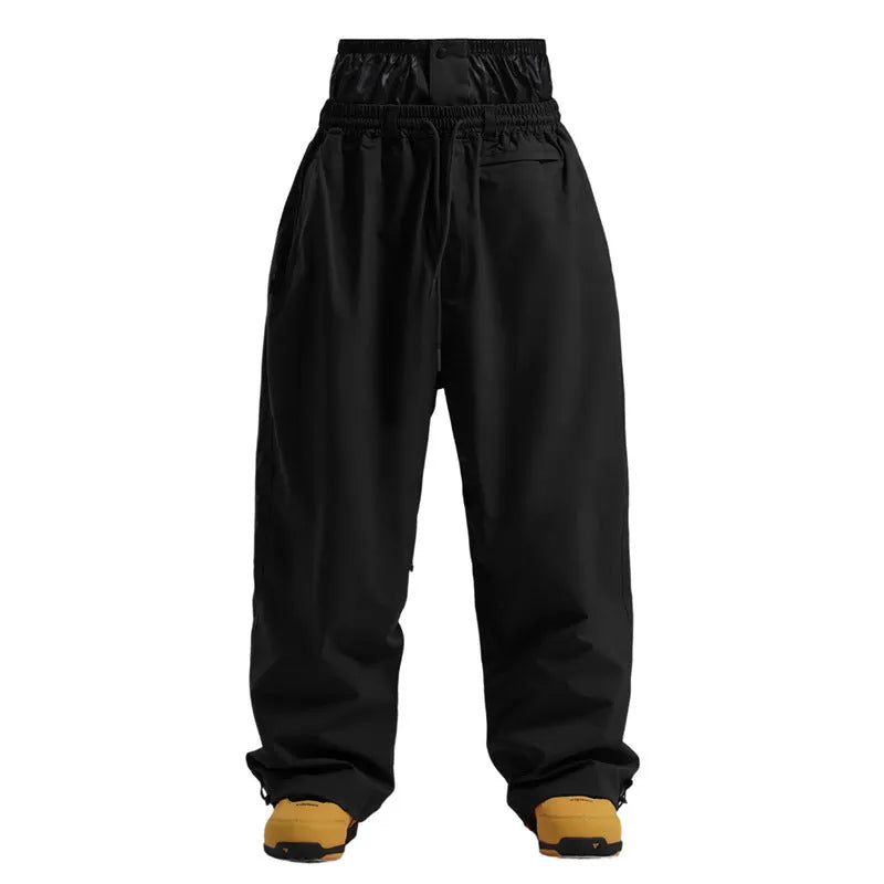 Loose windproof waterproof breathable wide-leg work pants in khaki, available in multiple sizes
