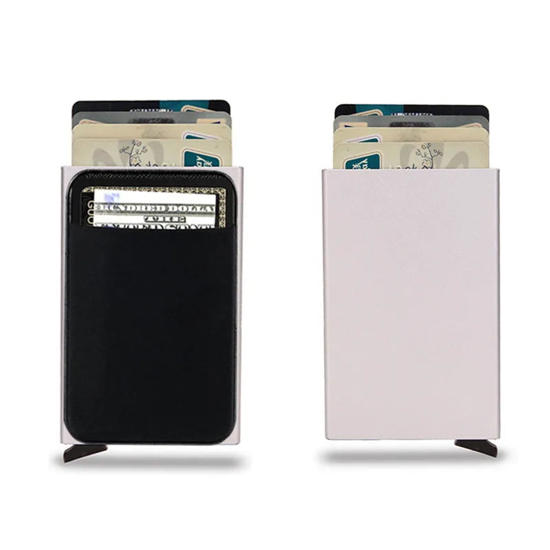 Aluminium alloy slim credit card holder with frosted finish in choice of eight colours