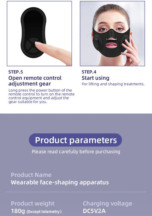 Black photon beauty mask device with USB connection for facial treatments