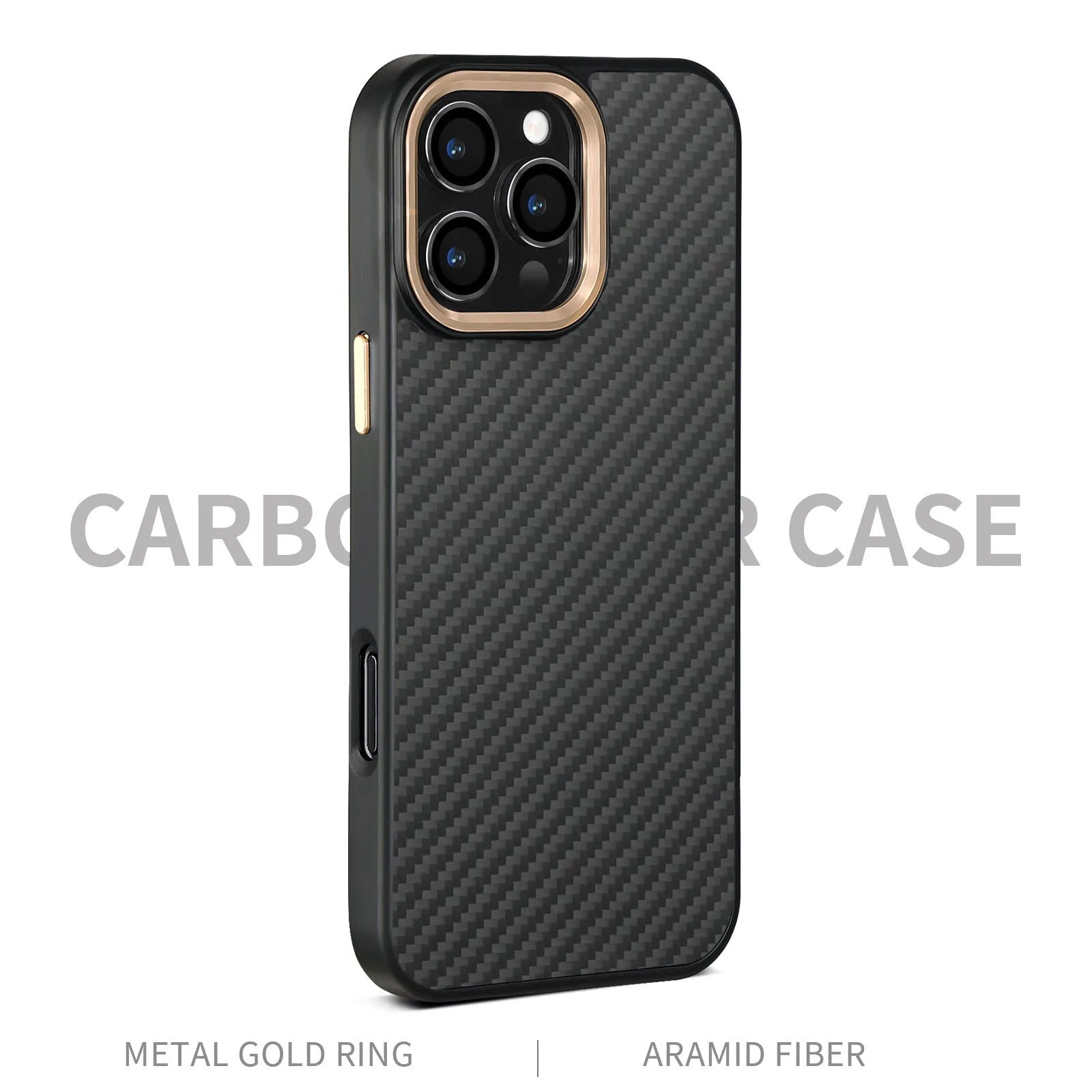 Green metal frame carbon fibre Kevlar phone case for iPhone 12 Pro