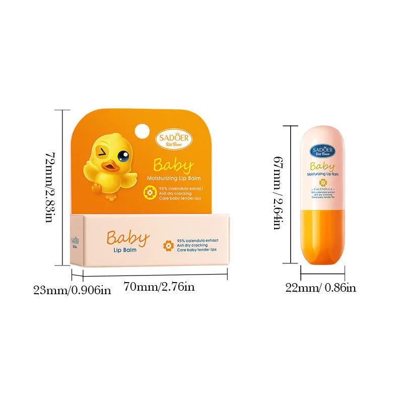 Anti-chapped moisturising lipstick stick in packaging, shown with variants like avocado and cherry blossom.