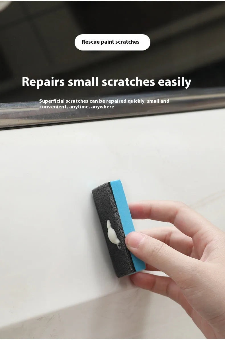 Car repair wax kit containing scratch removal A wax, brightening B wax, and frosted polishing sponge