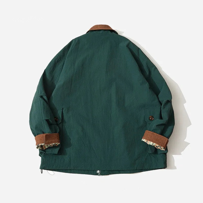 Men's and women's solid colour casual jacket with side seam pockets in polyester fabric