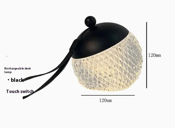 Portable dimmable LED desk lamp with 12cm circular design in multiple colour options