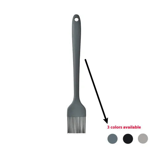 12 piece silicone kitchen utensil set with rotating storage bucket in black, dark grey or khaki colours