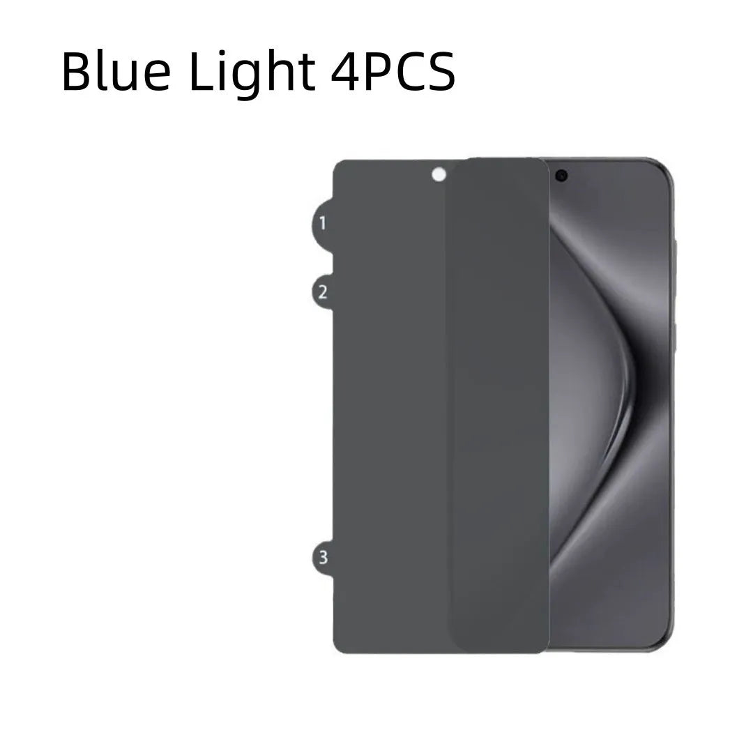 360 degree peep-proof TPU screen protector for iPhone 16, blue light frosted finish, privacy soft film