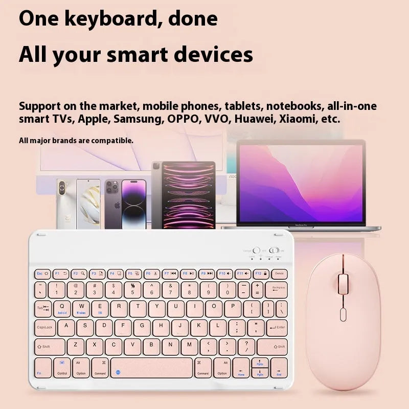 Bluetooth keyboard for Android tablets in multiple colours including white, green, and pink