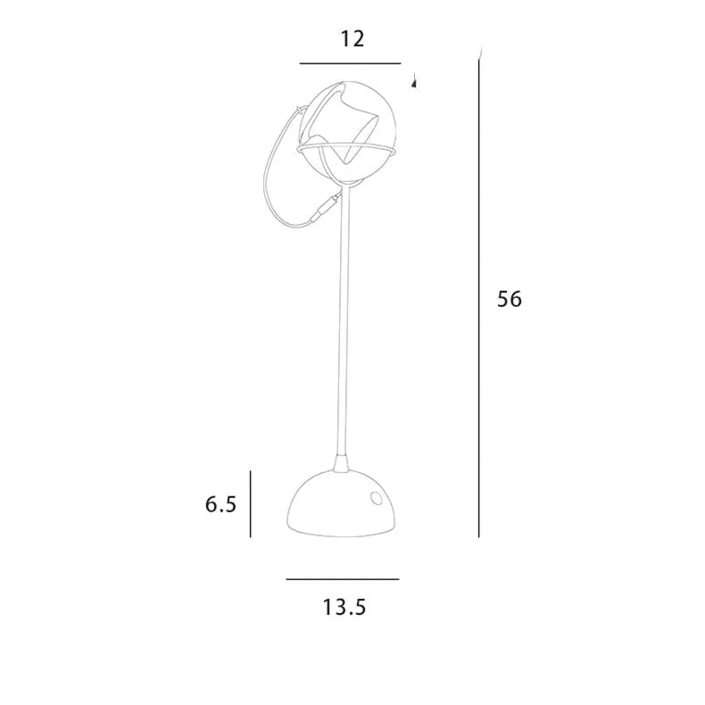 Glass desk lamp with dimmable touch switch and LED lighting for 220V US outlets
