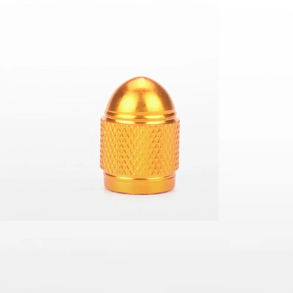 Aluminium mountain bike tyre valve cap with decorative bead in five colour options