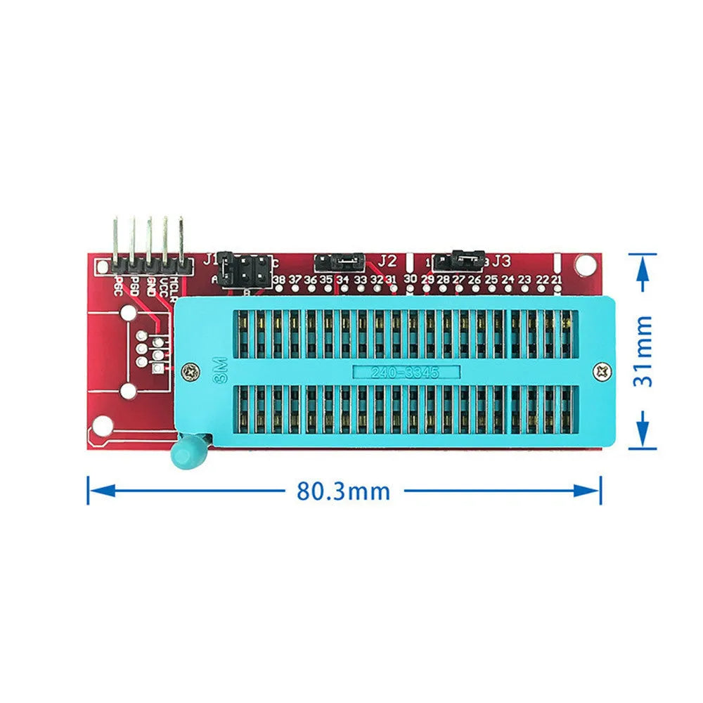 Offline simulation programmer burner with multiple socket support for microcontroller programming