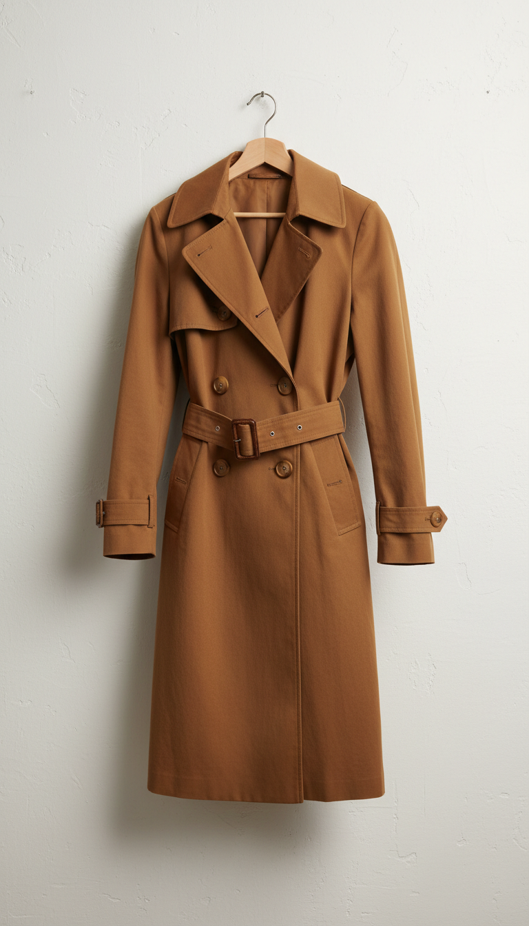 Cotton Trench With Hidden Placket