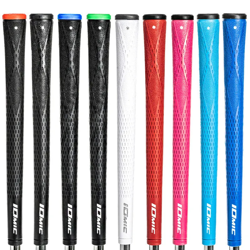 TPE golf club grip in various colour options including pink, red, blue and black variations