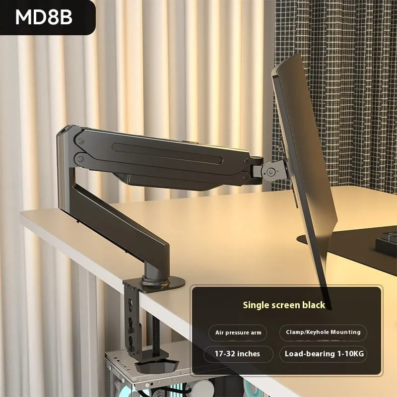 Classic black cold rolled steel monitor bracket for 17-32 inch screens with rotary arm